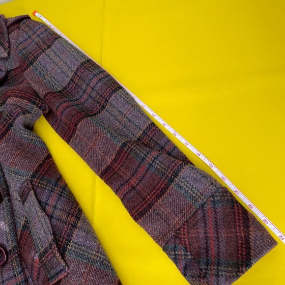 Moda International for Victoria's Secret Wool Pea Coat, Purple, Size XS - Picture 10 of 14